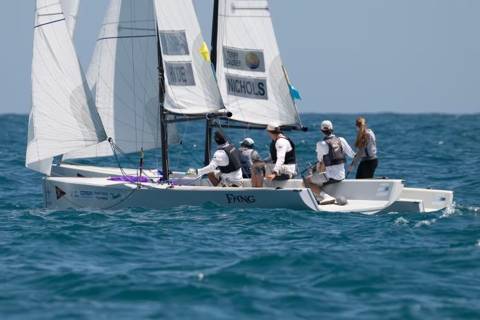Josh Hyde (NZL), left, Siena Nichols (USA), right. // Photo credit: Tom Walker