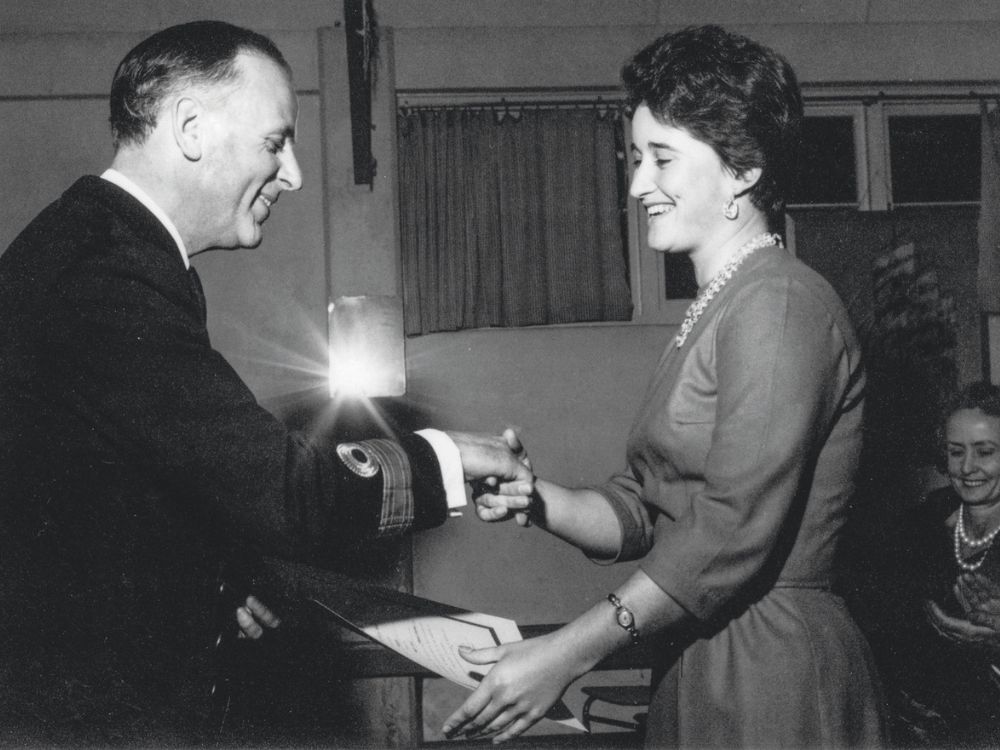 Beverley at Royal Regatta prizegiving 1963. // Supplied
