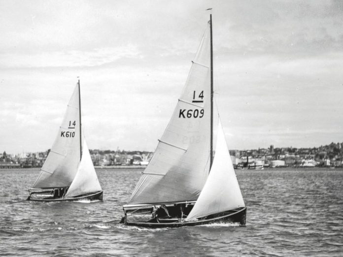 Jim Smale’s International 14 Zephyranthes (K609) and his brother Geoff’s Atua-Hau (K610). // Supplied