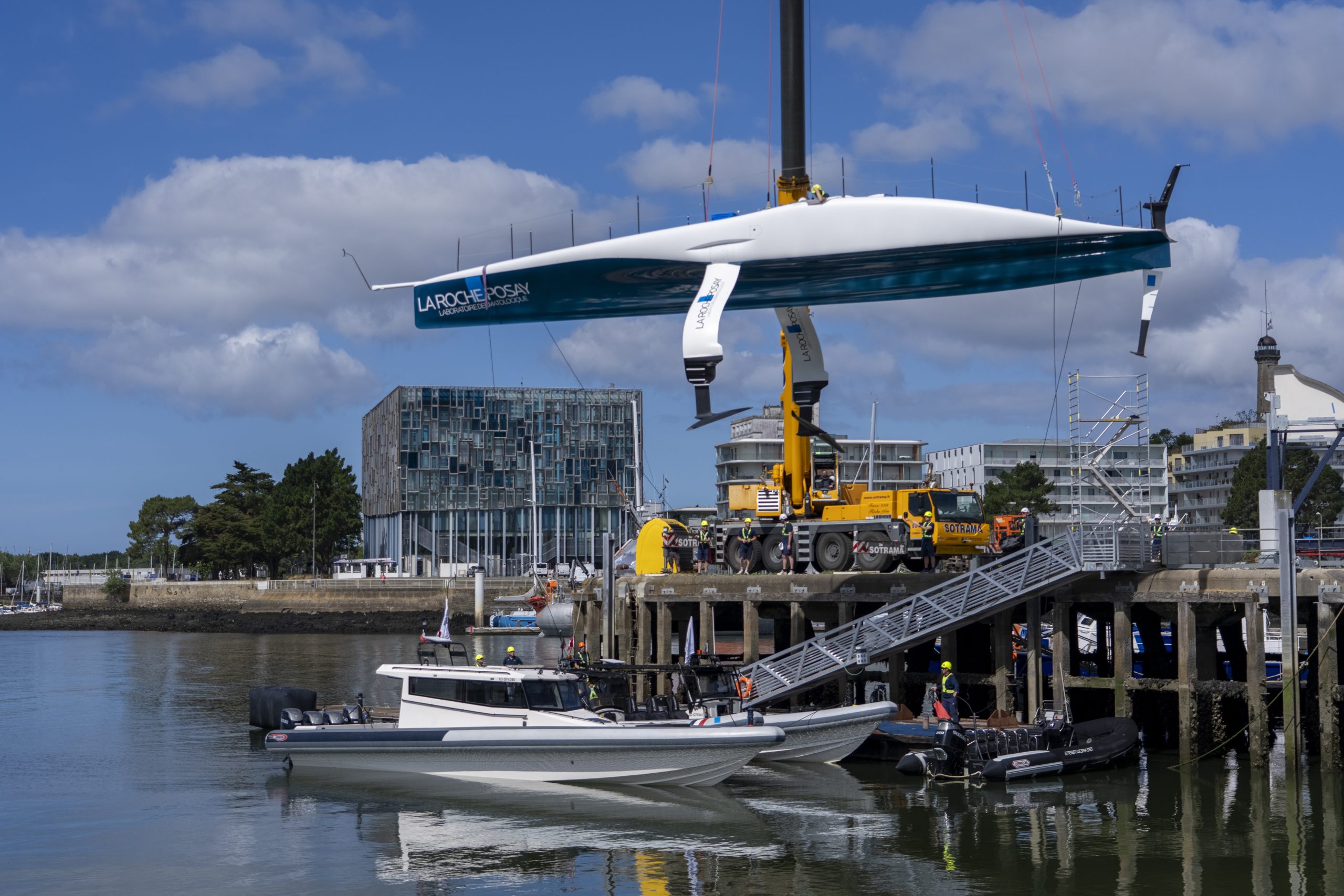 The French Ac75, The La Roche-Posay Racing Team, Unveils Its New Livery And Sails Again From Lorient