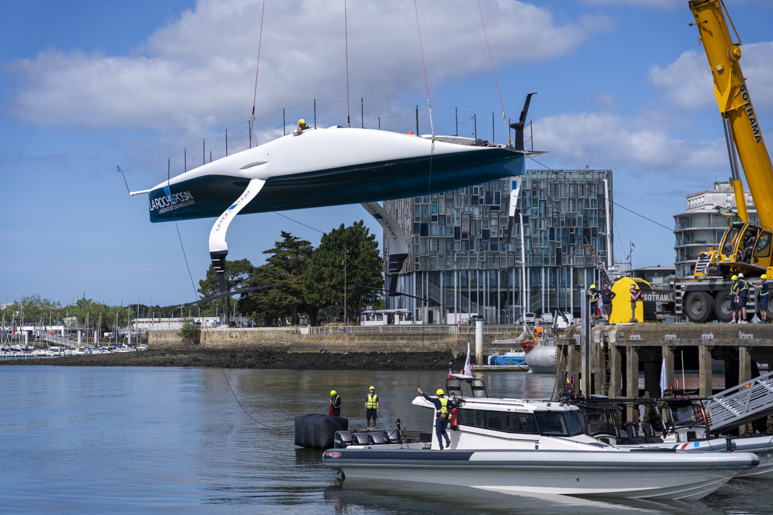 The French Ac75, The La Roche-Posay Racing Team, Unveils Its New Livery And Sails Again From Lorient