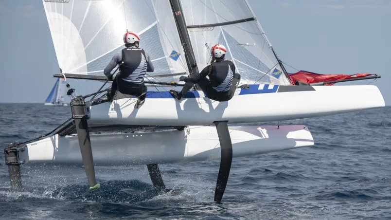 2026 Olympic Classes Regatta, Day 3: New Zealand sailors close in on medal series in 49er, Nacra 17
