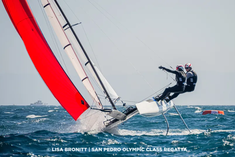 2026 Olympic Classes Regatta, Day 6: Mattias Coutts and Oscar Gunn lead New Zealand charge at venue for Los Angeles 2028 Olympic Games