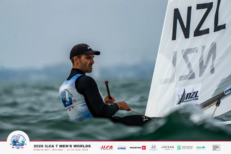 2026 ILCA 7 World Championships, Day 2: New Zealand's Tom Saunders, George Gautrey and Caleb Armit qualify for gold fleet in Ireland