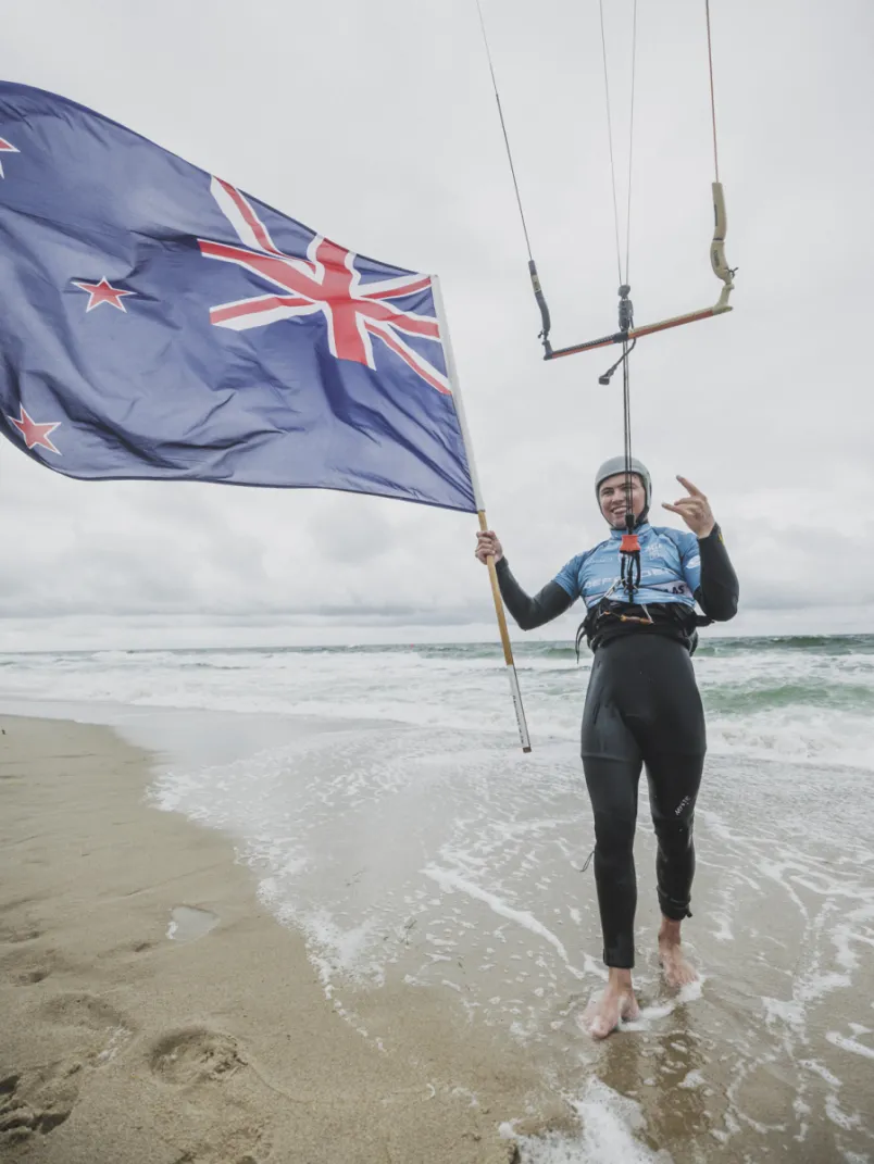 New Zealand kitefoiler Hugo Wigglesworth goes back-to-back as Hydrofoil Big Air world champion