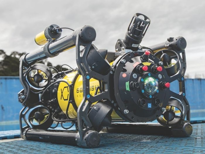 Not much bigger than a medium-sized piece of luggage, the drones are easily transported on planes. // Photo credit: David Joseph