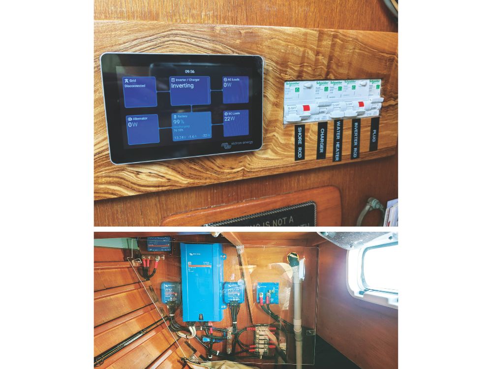 New gear included a screen and switches and integrated Victron charging system and lithium batteries. The Italian Job. // Photo credit: Anna Willison