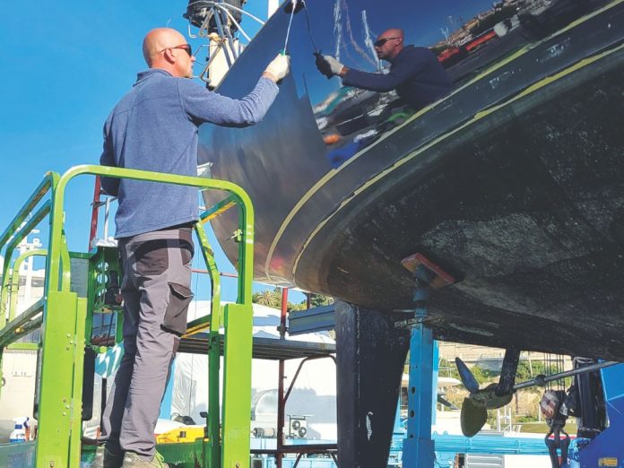the hard getting the final coat of paint. The Italian Job. // Photo: Anna Willison