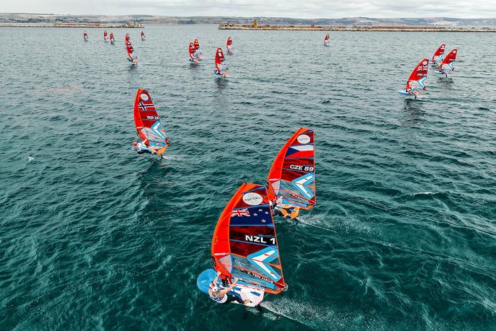2026-iqfoil-world-championship-day-1-new-zealand-windfoilers 2026 iQFOiL World Championship, Day 1: New Zealand windfoilers Veerle ten Have, Aimee Bright crack top 10 in Weymouth