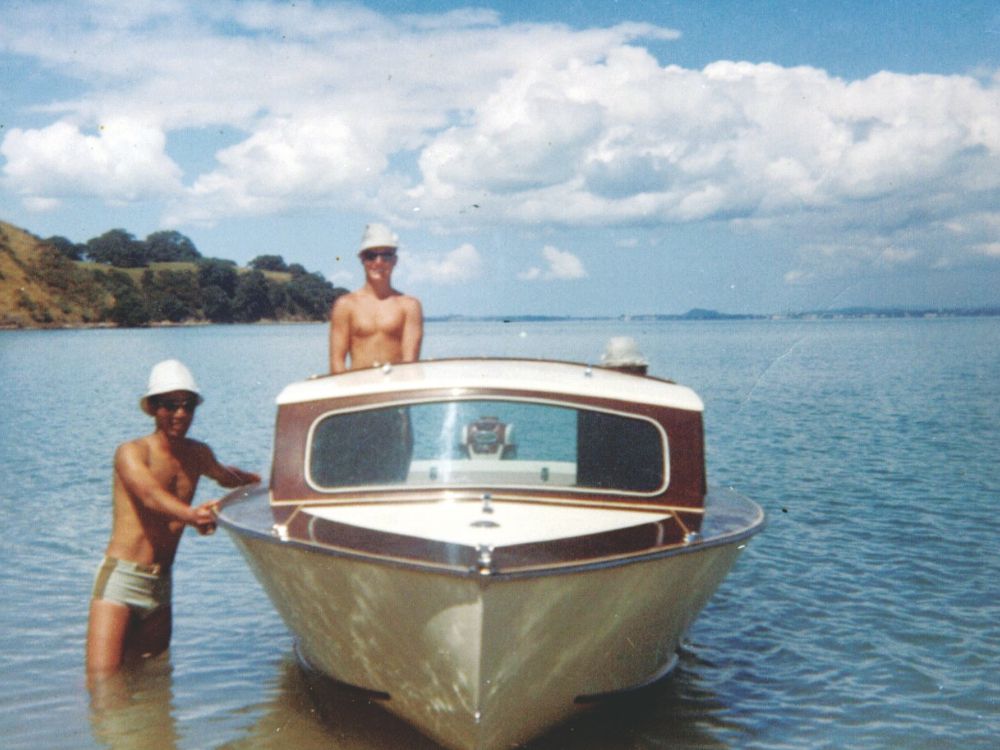 Pauling at the helm of his Falcon 15, circa 1963. // Photo courtesy: Russell Pauling family