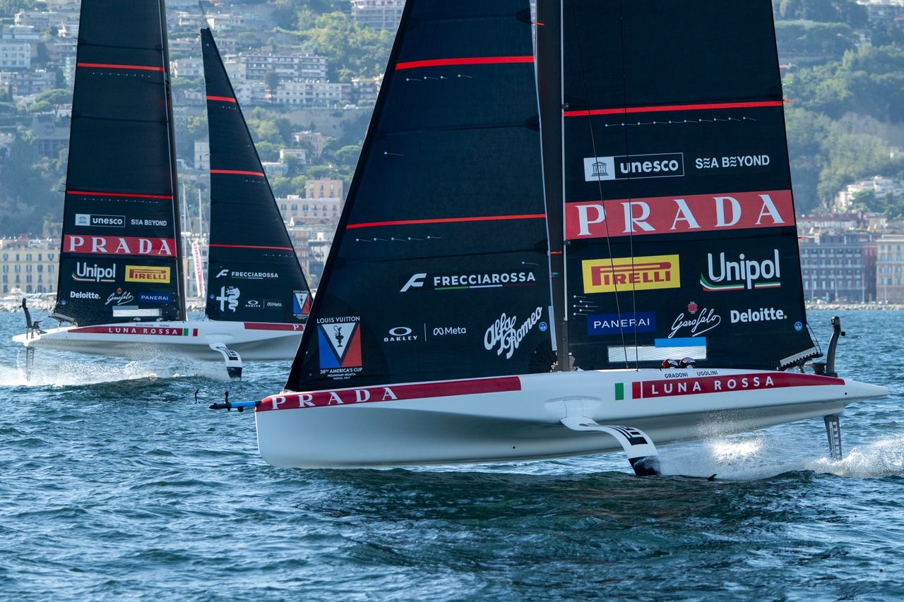 Luna Rossa 1 Sensationally Set The Early Pace In The Official Practice Racing