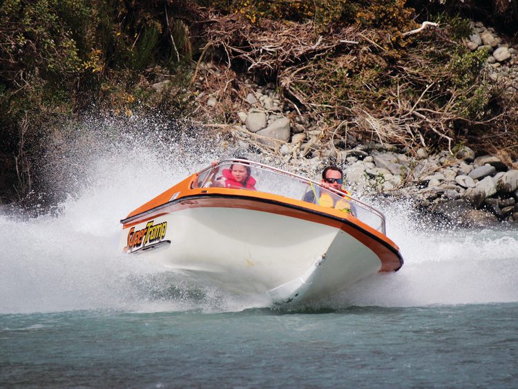 Jared France at the helm of the 1970 Jet 44 Invader SuperTramp and more Jet Boat World.