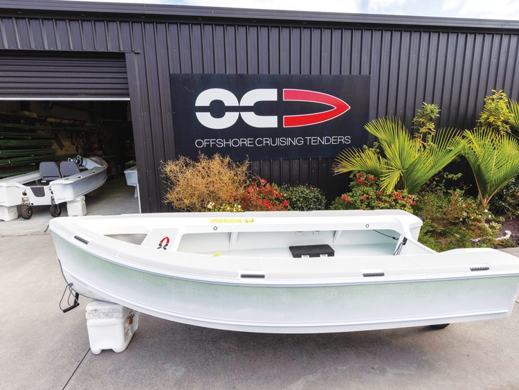 An OC Tender awaiting its fabric-wrapped high-density foam bumper.