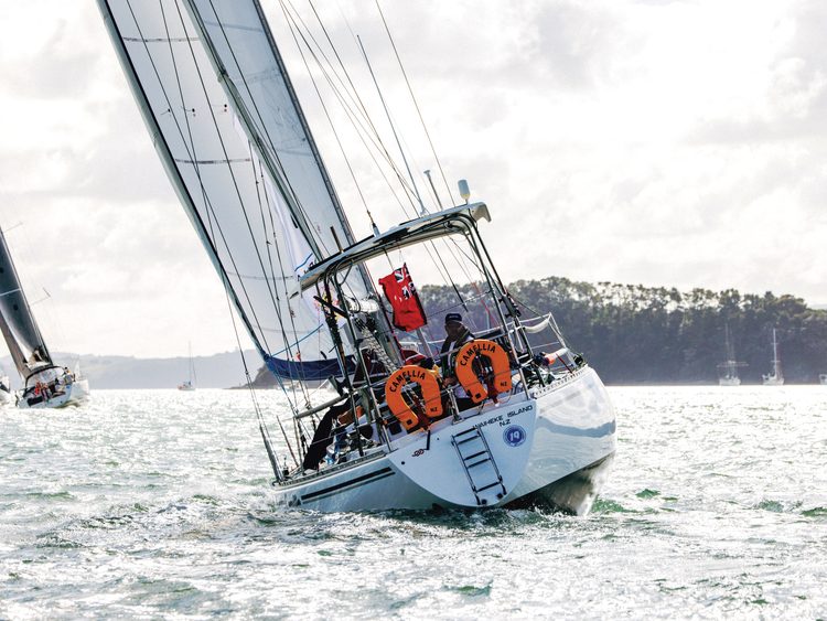 Ben Ball and Camellia leaving Opua.