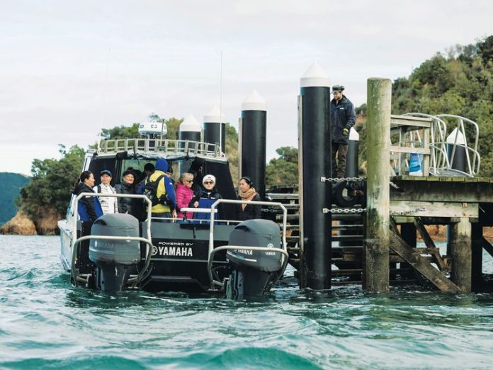 Volunteers travelled to the island on a variety of Yamaha-powered vessels.