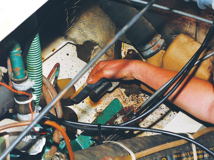 Use fine wet and dry sandpaper to remove any burrs from the shaft, eg 400, 800 or 3000 grit.