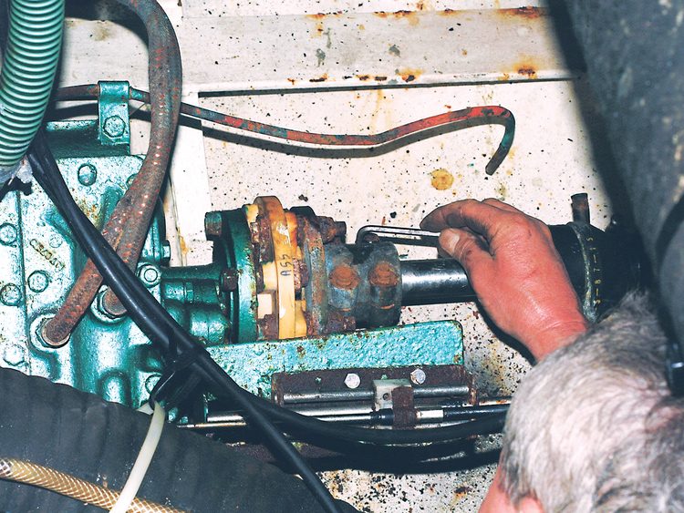 There may also be a locating grub screw within the coupling that must be loosened.