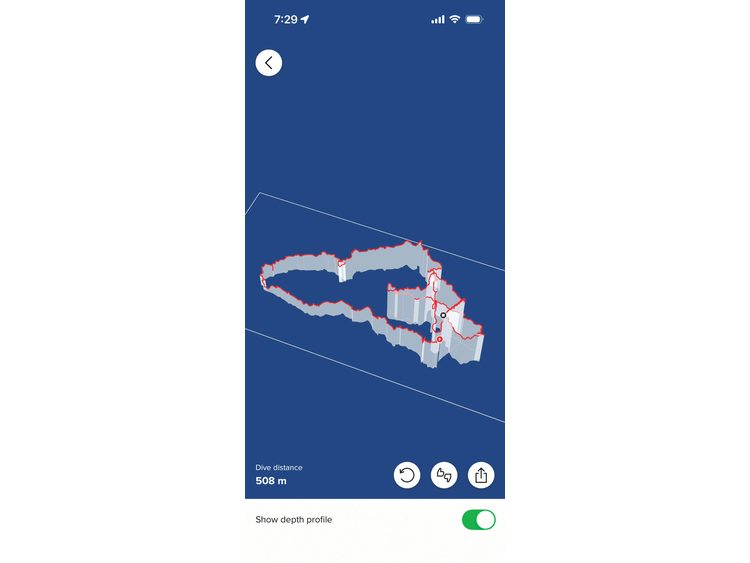 1. The 3D map of the dive is the most impressive feature.