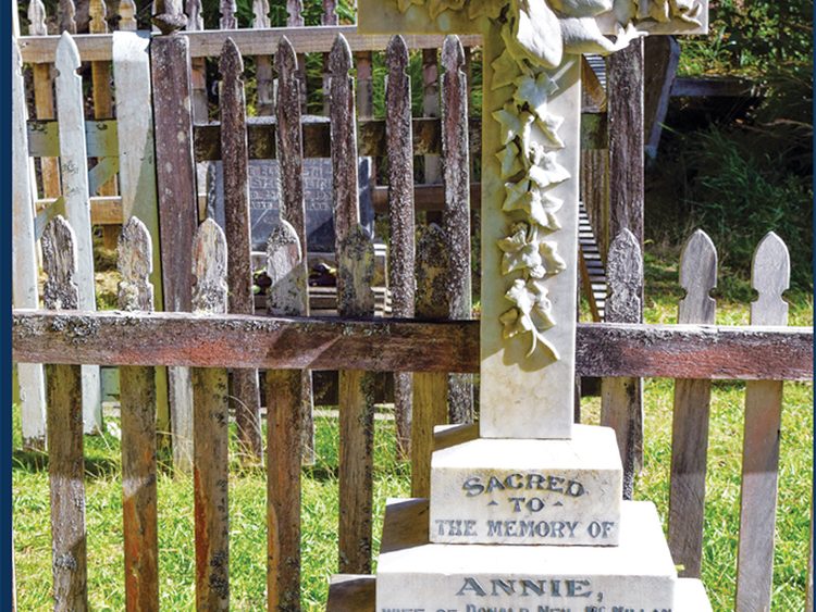 Whangaparapara historical headstone at Cemetery Bay.