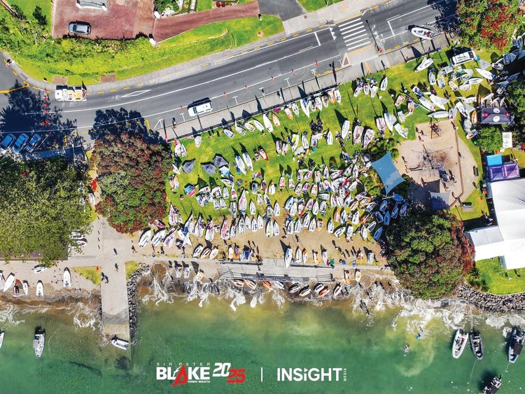 Bird's eye view of the fleet at rest at Torbay's Blake Regatta.