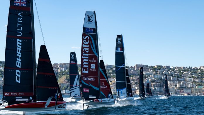 26 September 2026. Louis Vuitton 38th America's Cup - Preliminary Regatta Naples Race Day 2 fleet