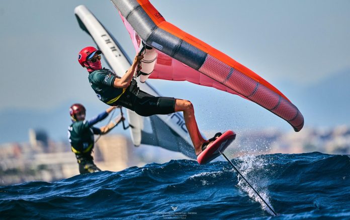 2026 Wingfoil Racing World Cup Sardinia, Day 1: New Zealand's Sean Herbert leads men's fleet after three long-distance race wins