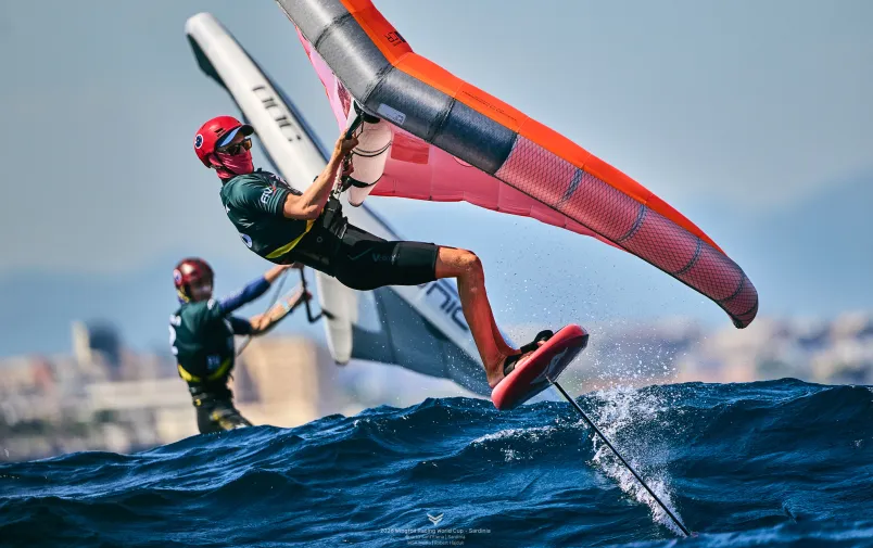 2026 Wingfoil Racing World Cup Sardinia, Day 1: New Zealand's Sean Herbert leads men's fleet after three long-distance race wins