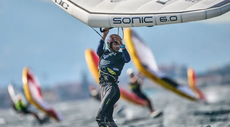 2026 Wingfoil Racing World Cup Sardinia, Day 2: New Zealander Sean Herbert retains overall lead as Kosta Gladiadis make gold fleet