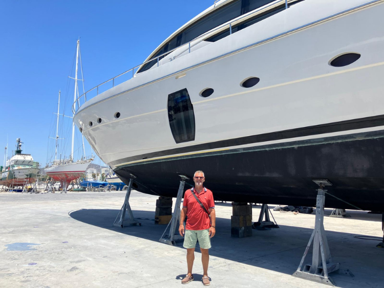 Captain Osvaldo Cioppi, who skippers the Pershing 72 SILVER PEARL, trusts Micron 350 to perform. // Photo courtesy AkzoNobel