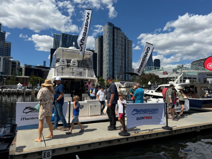 Visitors explore the Caribbean display at Docklands during the Melbourne Boat Show, which attracted more than 42,000 people. // Photo courtesy: Maritimo Yachts